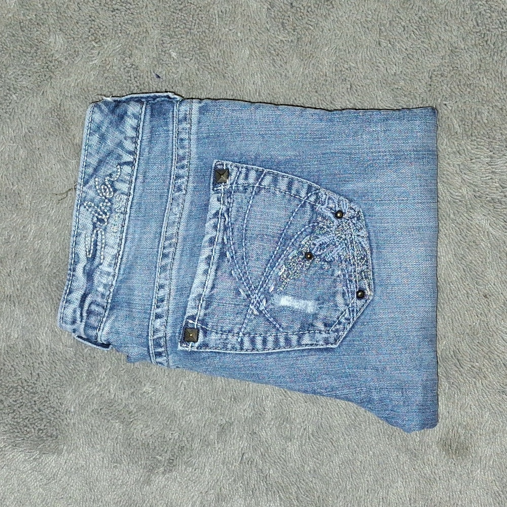 EUC Silver Low-Rise Jeans - Picture 2 of 7